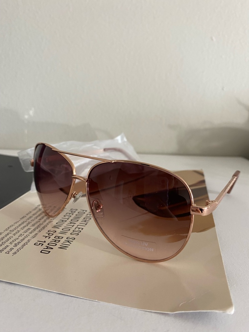 Fossil Aviator Sunglasses, 100% UV Protection, New